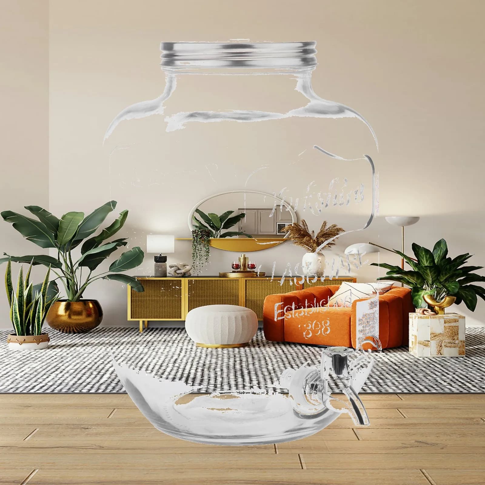 Glass Cold Brew Coffee Maker Tea Pitcher Automatic Espresso Machine Beverage Storage for Kitchen