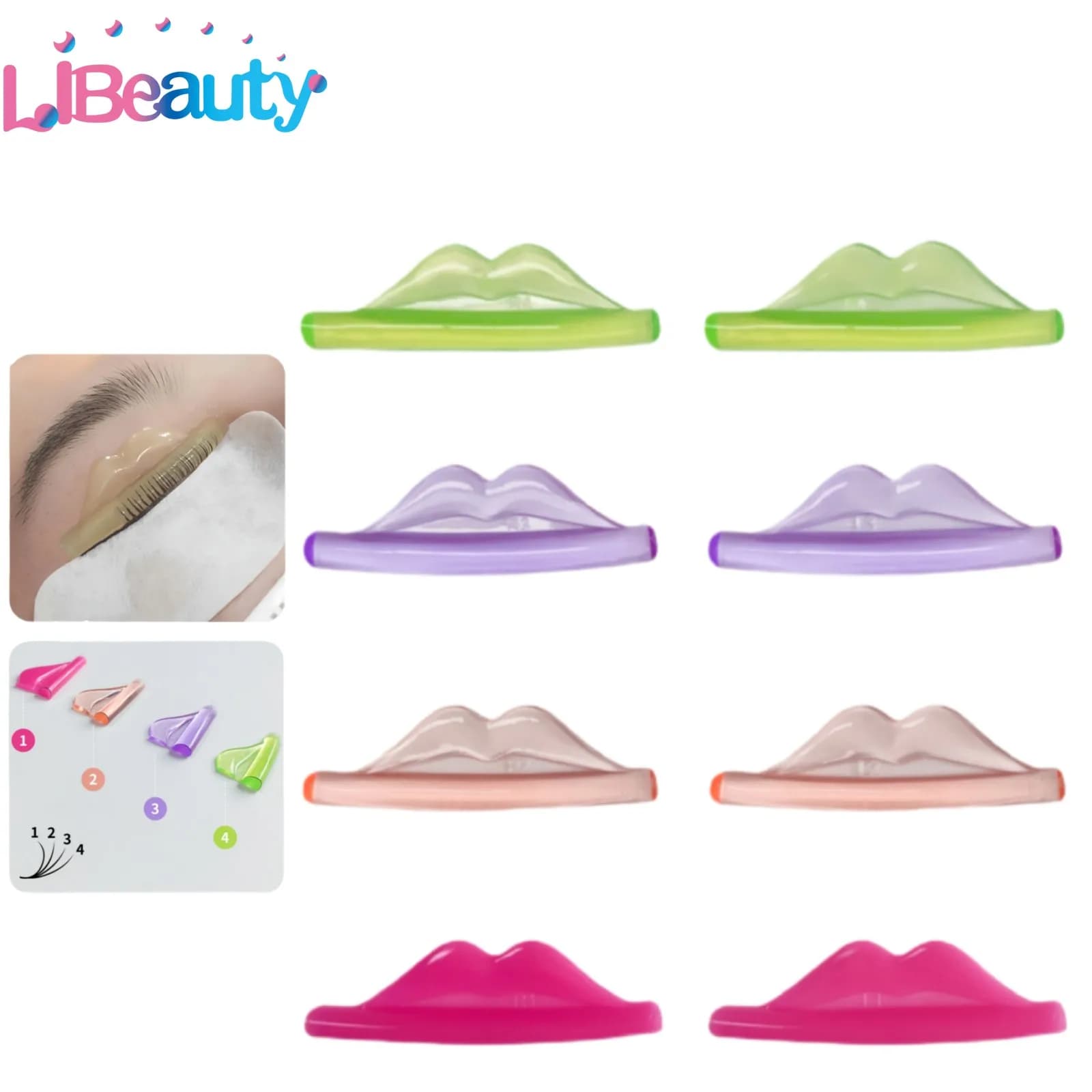 Libeauty C Curl Silicone Eyelashes Eyelash Curling Iron Accessories Makeup Tools