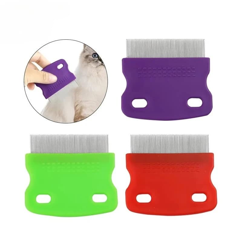 1pc Pet Grooming Fine Tooth Comb Detangling Brush Flea Lice Remover Pet Cleaning Tool