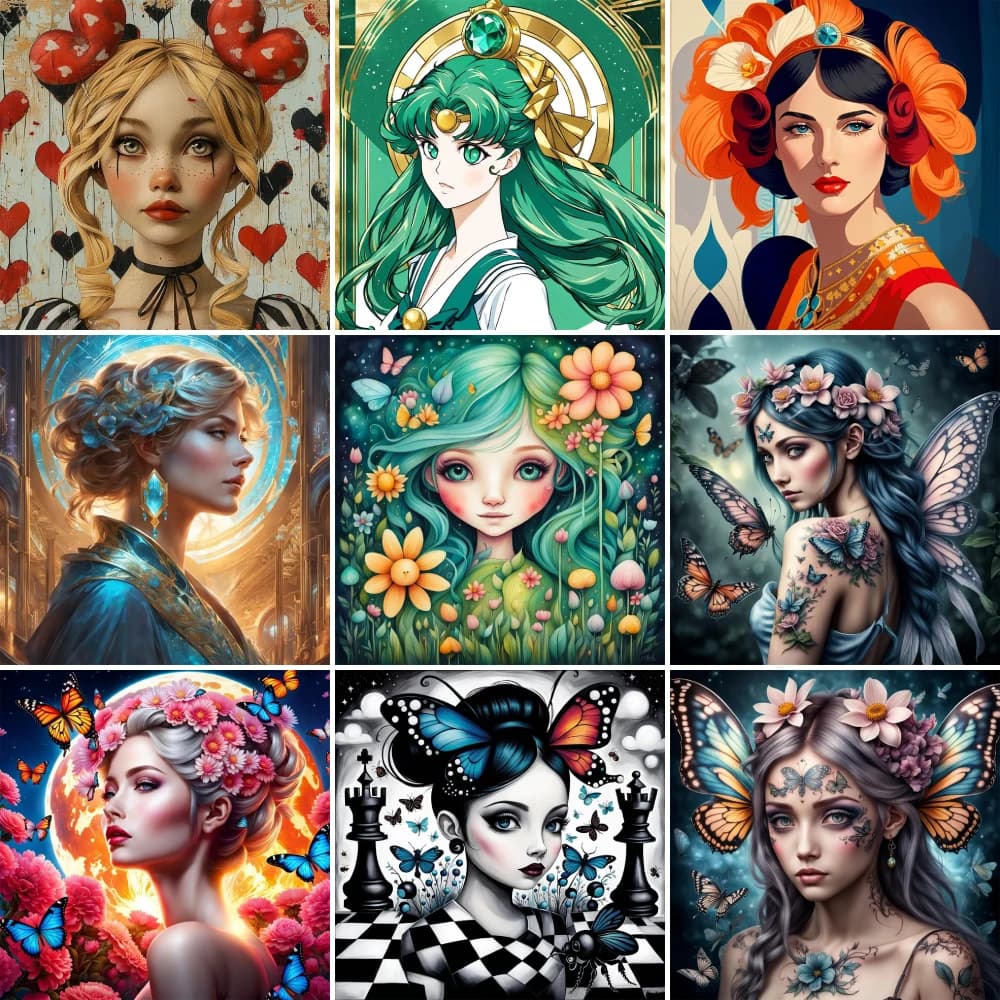Bella ragazza farfalla Pre-stampata punto croce ricamo fai da te Set Handiwork ricamo mestiere Hobby all'ingrosso filo interdentale gioielli