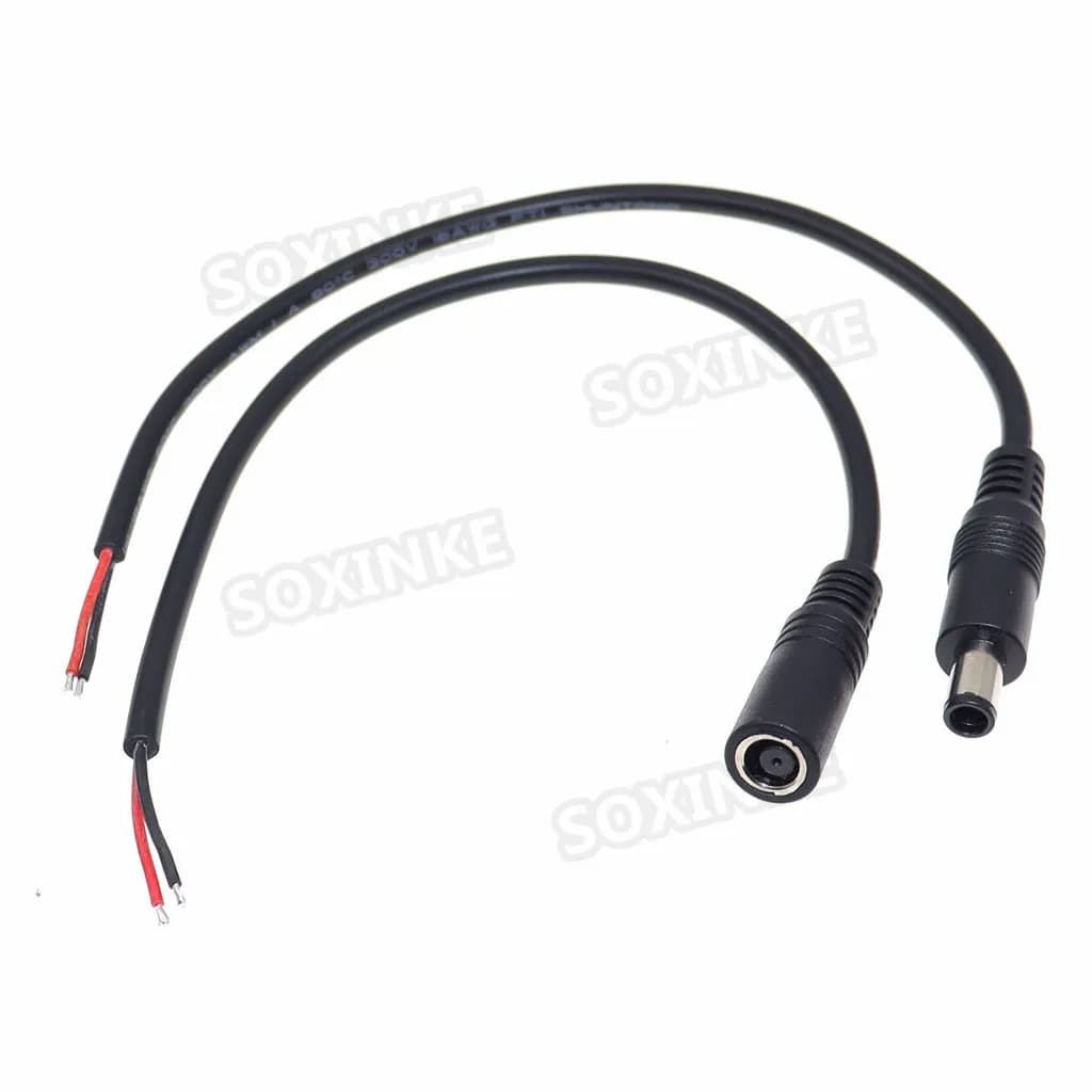 18AWG 7.4mm x 5.0mm / 7.4*0.6mm DC Jack Plug Maschio Femmina Cavo Spogliato 10A Per Hp Dell Laptop Notebook Adattatore Cavo di ricambio