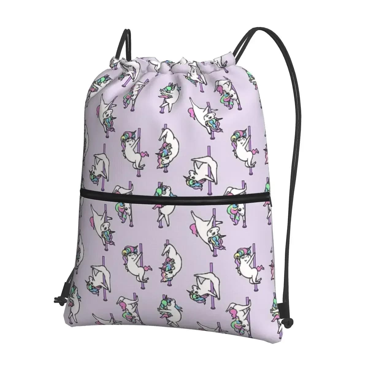 Zaini portatili Unicorn Pole Dancing Club, borse con coulisse, borse casual con coulisse, borse per articoli vari per studenti scolastici
