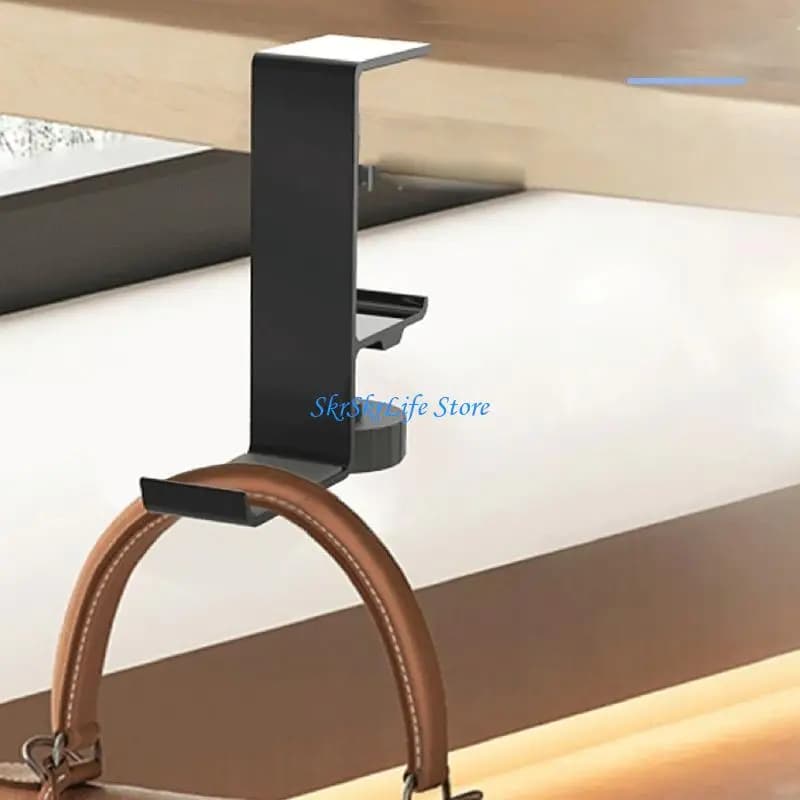 E65E Universal Headphone Stand Headset Hanger Holder Aluminum Hook for Organizing and Displaying Headsets