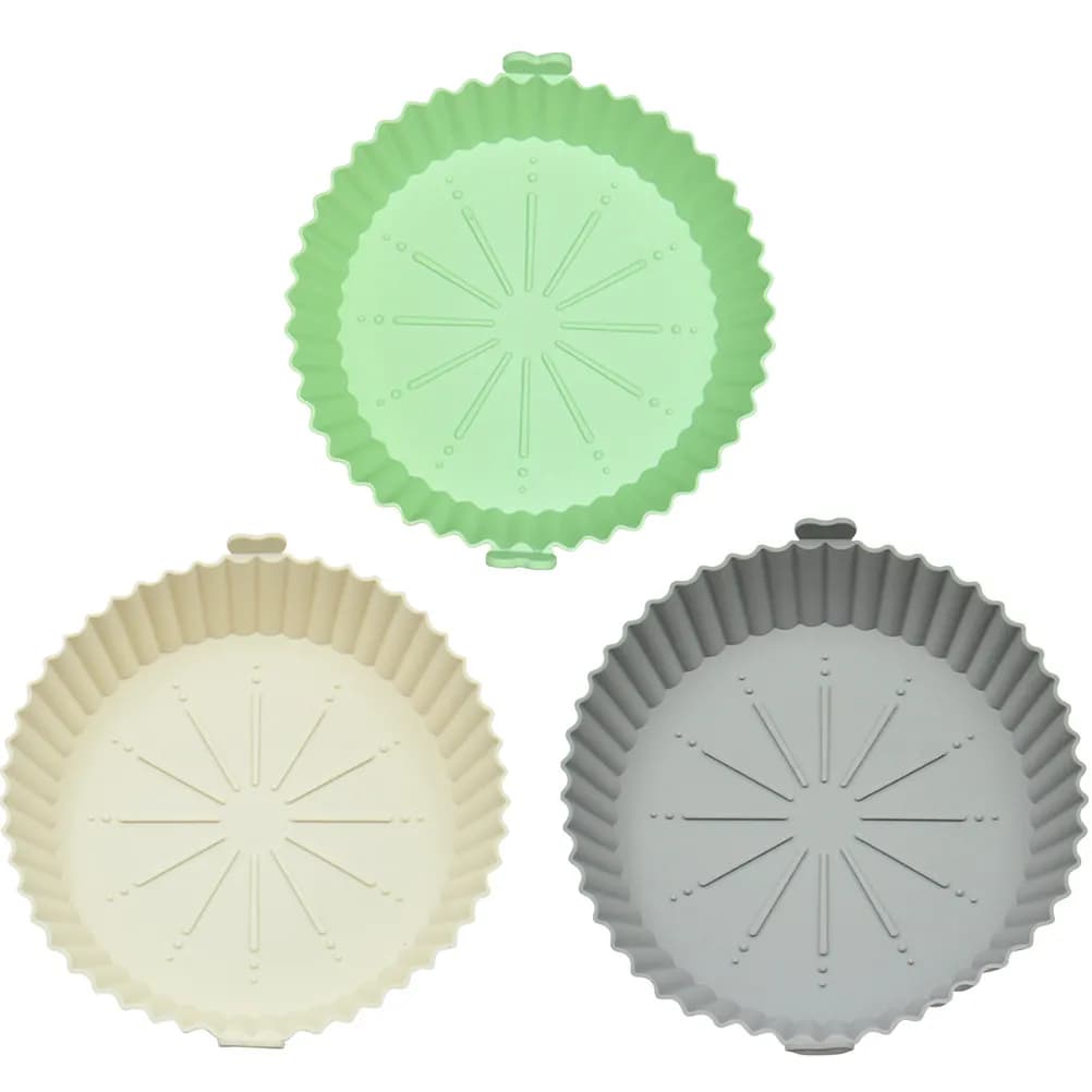 Set of 3 Silicone Carpets for Air Fryer, Anti-Agents, Reusable, Heat Resistant, Multifunction Kitchen Tools