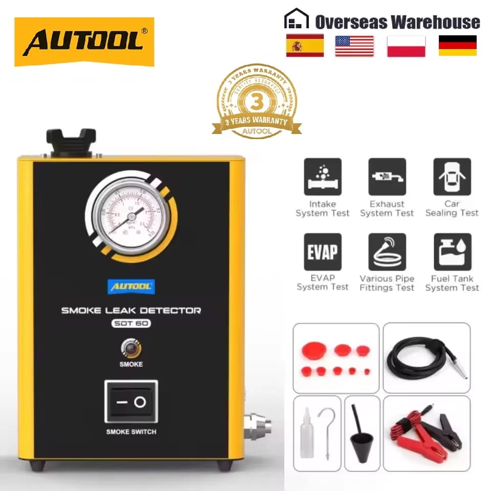AUTOOL SDT60 Auto EVAP Sistema Rilevatore di Fumo Tester Localizzatore di Perdite di Tubi Diagnostica Automotive Smog Analizzatore di Perdite di Gas Rivelatore