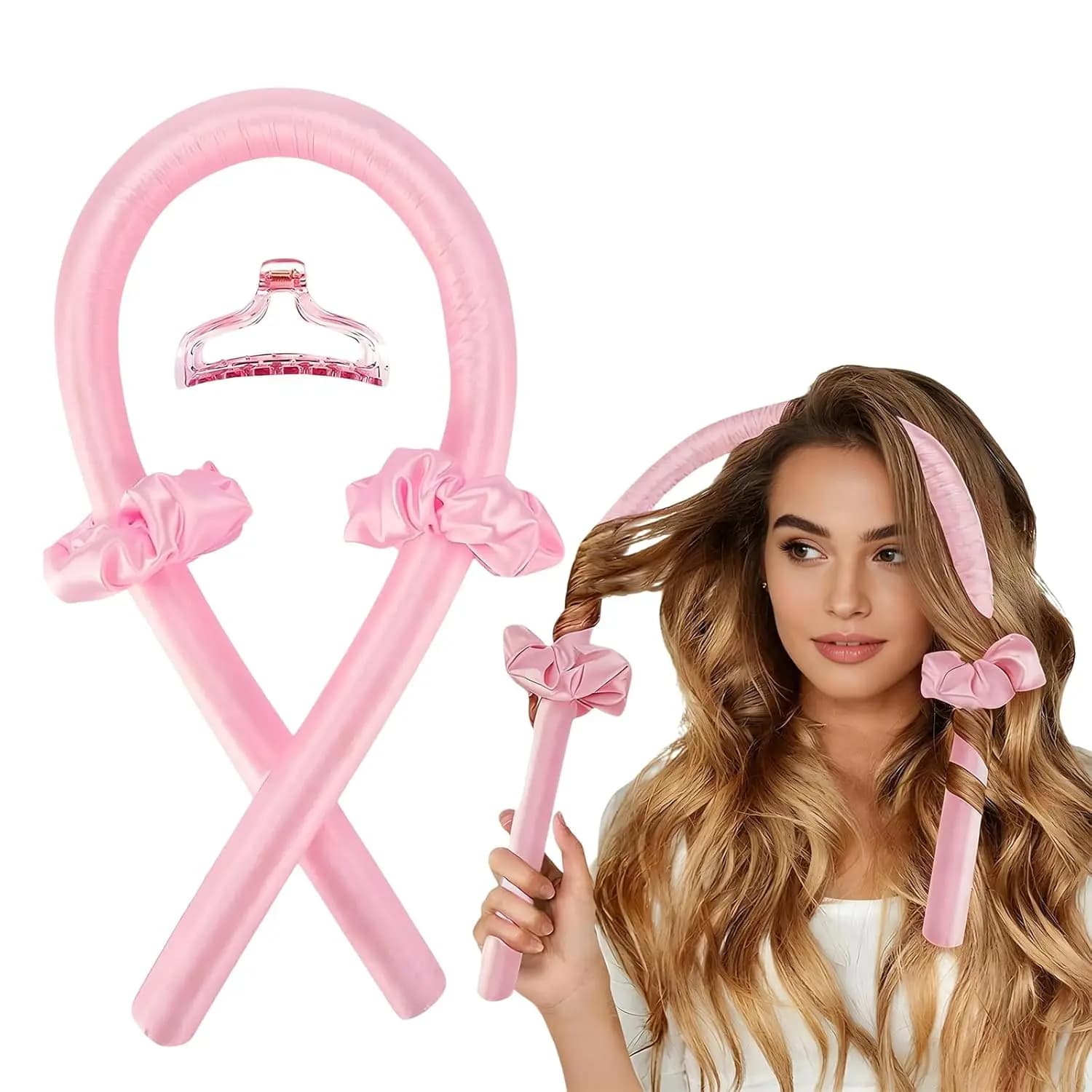 Set di 4 bigodini in schiuma per capelli effetto ricci naturali, senza calore, per onde grandi, fai da te, da indossare durante il sonno