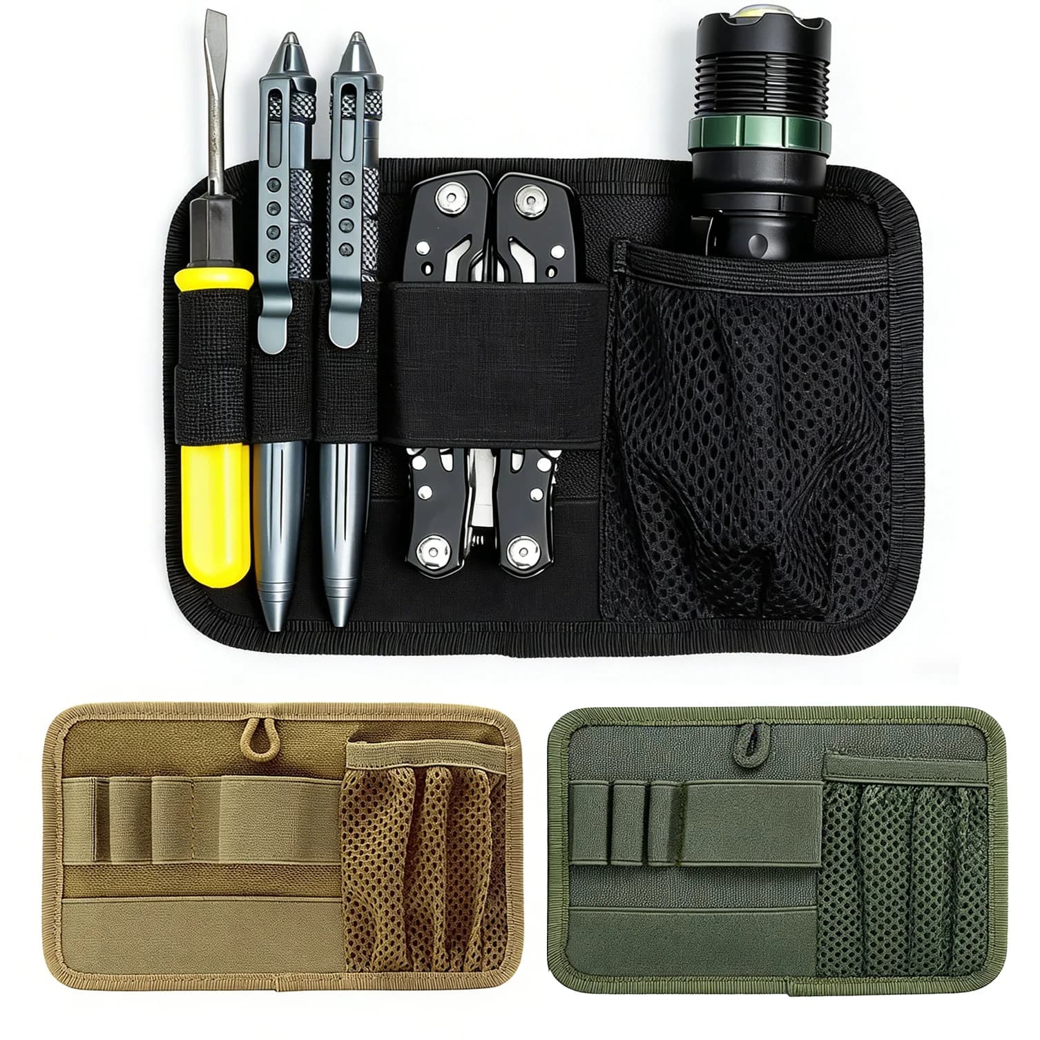Organizer EDC con pannello modulare ad anello con gancio - Custodia di separazione interna per zaino, gilet, accessori per la caccia, strumenti e attrezzature utili