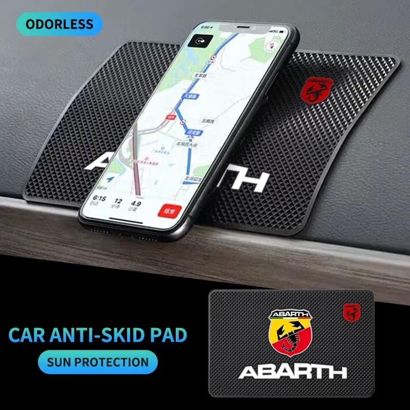 Auto PVC Antiscivolo Zerbino Supporto Del Telefono Automobili Interno Cruscotto Antiscivolo Per Abbas Abarth Punto 124/125/500 Stilo Ducato Auto