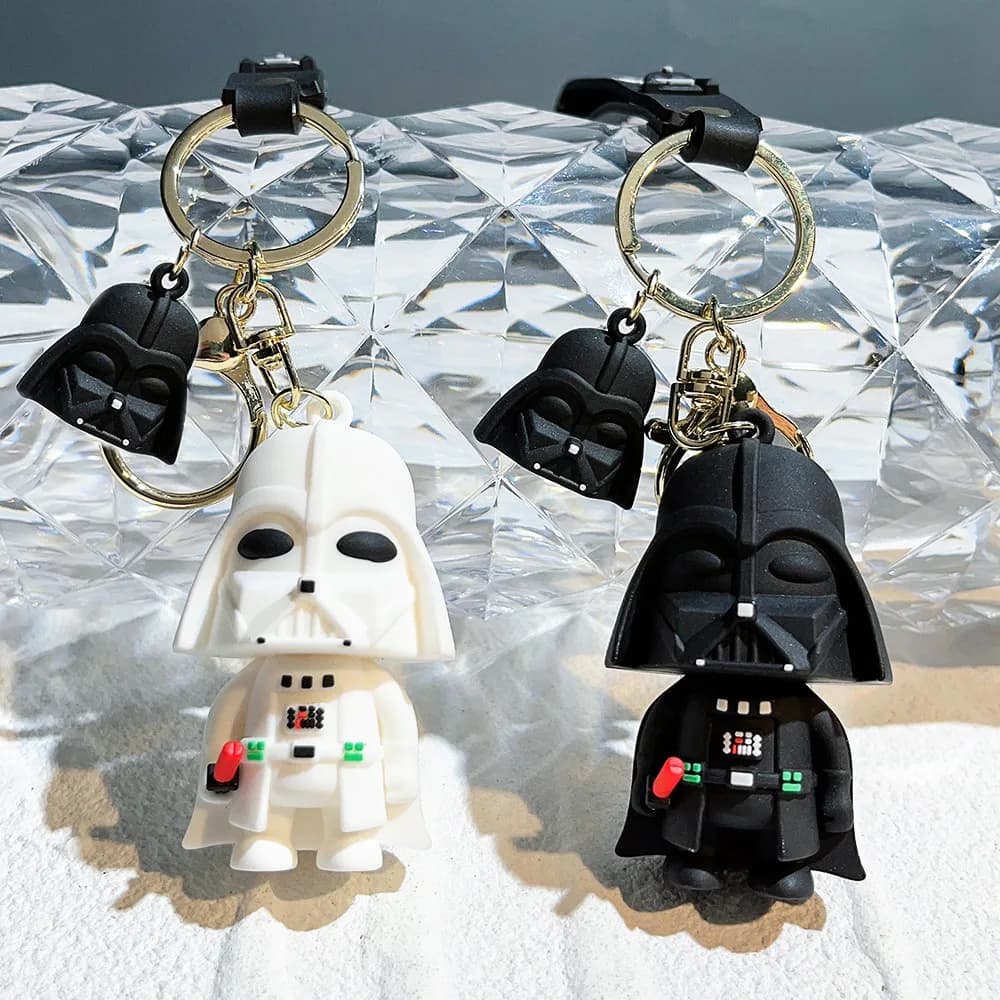 2pcs Star Wars Yoda Keychain Doll Women Men Chain Cartoon Anime Desktop Ornament Cartoon Figure for Bag Key Charms Birthday Gift