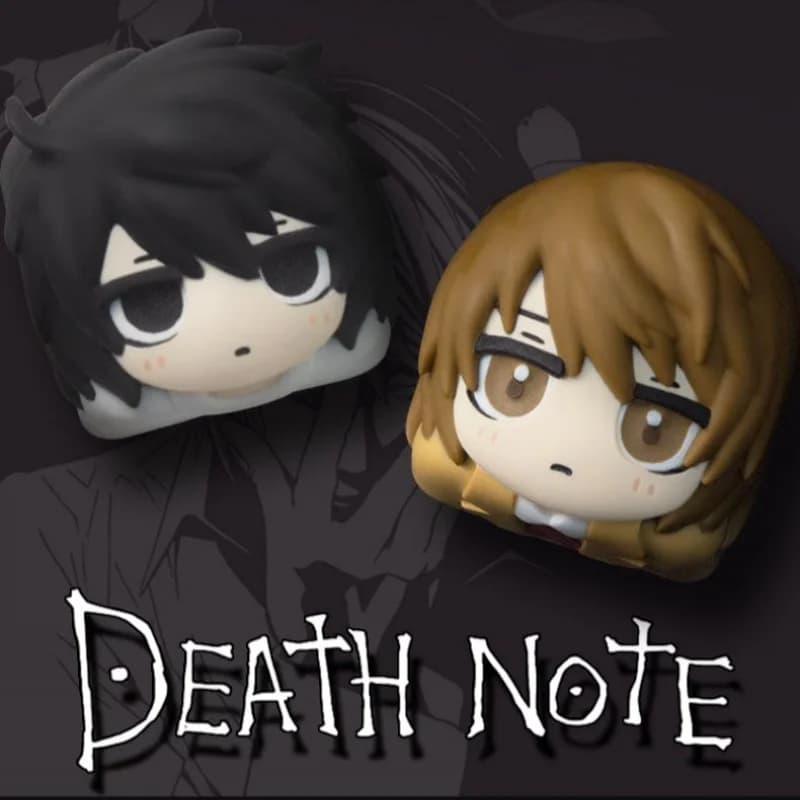 HCY Death Note Yagami Light Anime Keycap Resin 3D Printed Custom Artisan Keycap PC Gaming Mechanical Keyboard Accessories Gifts