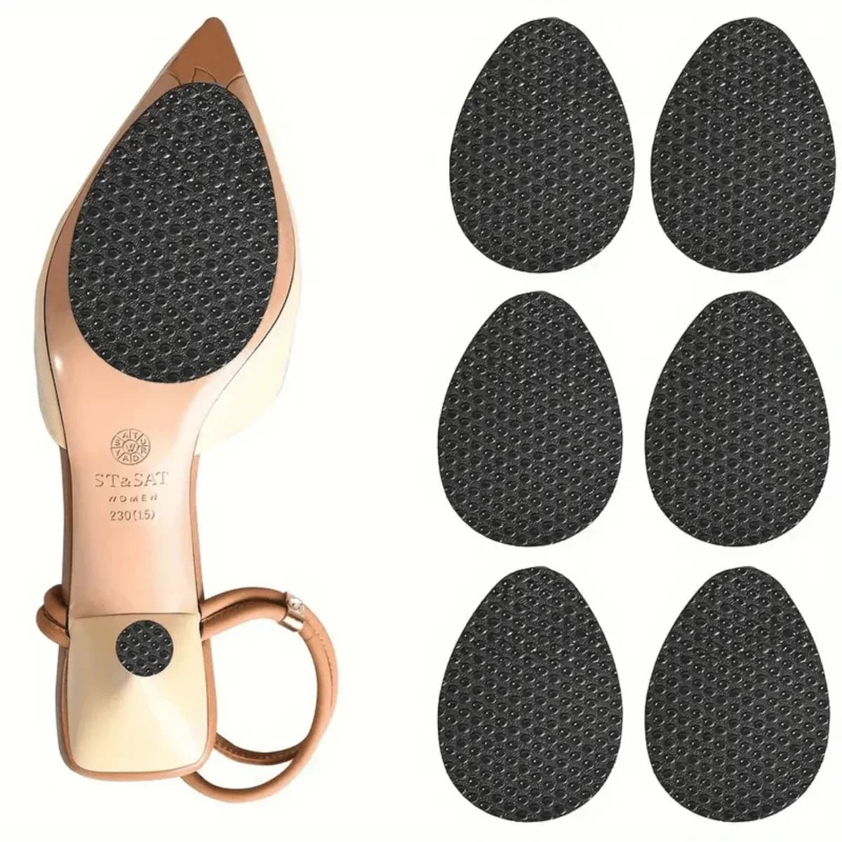 Cuscinetti per scarpe in gomma antiscivolo 1-3 paia di nuove protezioni morbide per suola autoadesiva per tacchi alti/baste (Best seller EU/US/KR/JP)"