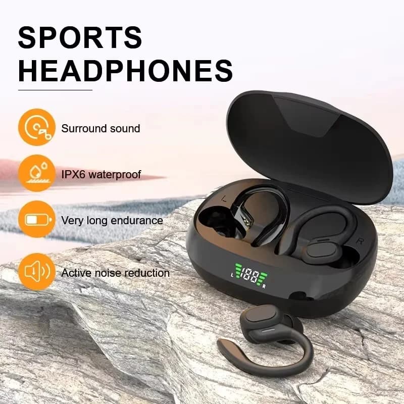 Auricolari Wireless alla Moda, Leggeri, con Bassi Profondi, Microfono Integrato per Chiamate Chiare, per Sport e Allenamento