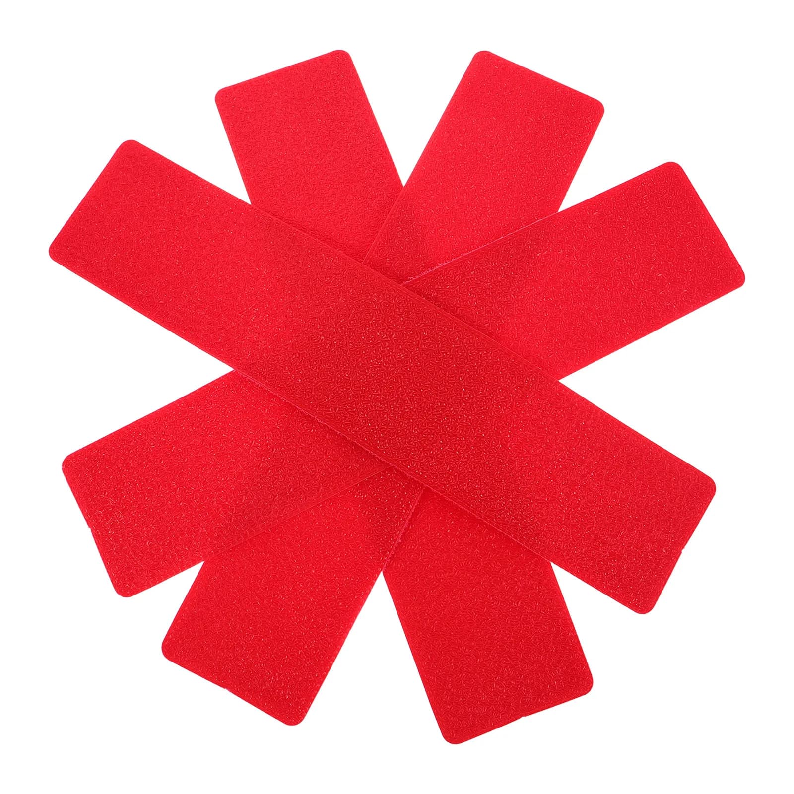 4 Pezzi Segnalatori Rettangolari Rossi per Campi Sportivi, Design Piatto Antiscivolo Sicuro per Uso Interno ed Esterno, Calcio, Tennis, Pickleball, Football