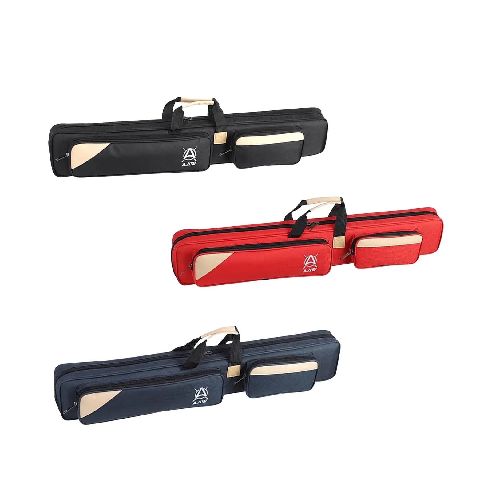 Custodia per stecca da biliardo 1/2 Borsa da club Custodia protettiva antigraffio portatile Custodia per stecca da biliardo da biliardo Custodia per stecca da 7 fori Accessori 3x4