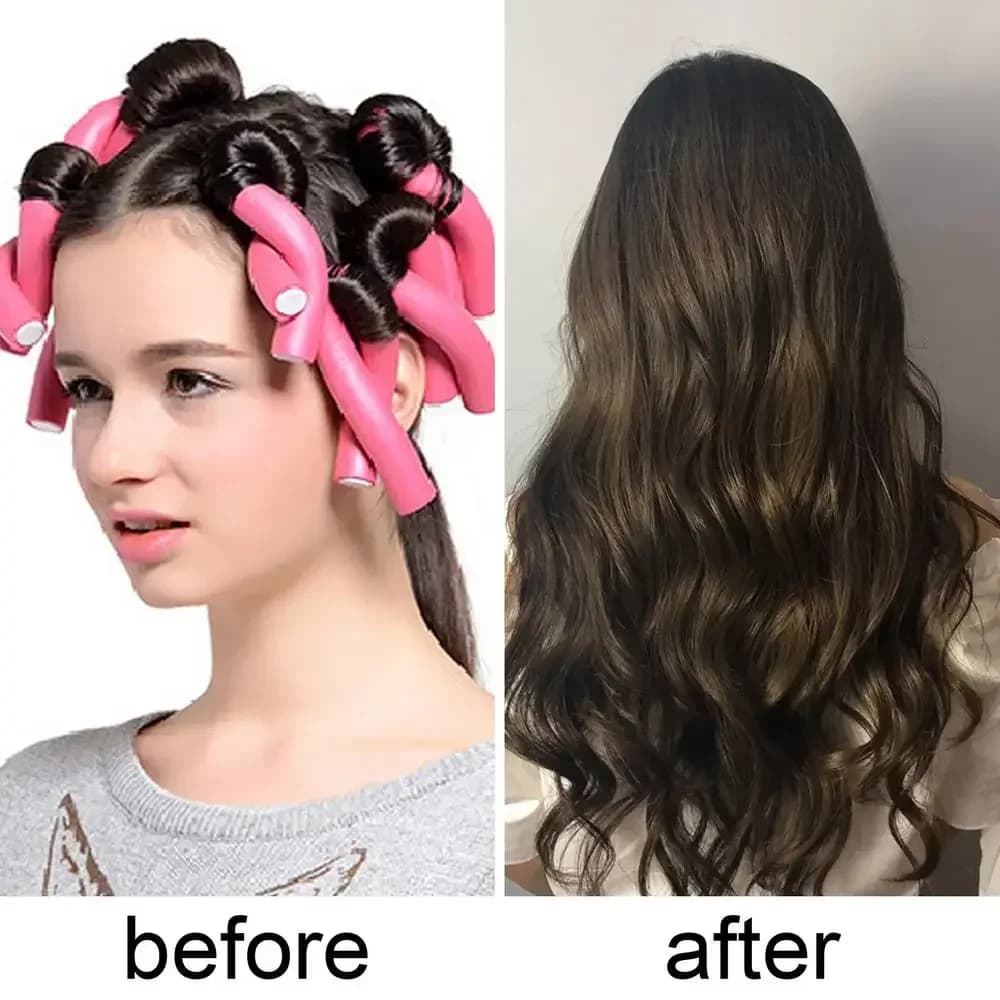 Бигуди 10 pieces Bigodino for hair without heat Hair Rollers without heat Soft curls Hairpin sticks Foam rods Hair styling tools