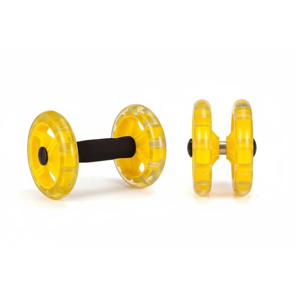 Double Wheel Ab Roller with Manual Weights - Main Exercise Equipment for Men and Women, Home Fitness Device