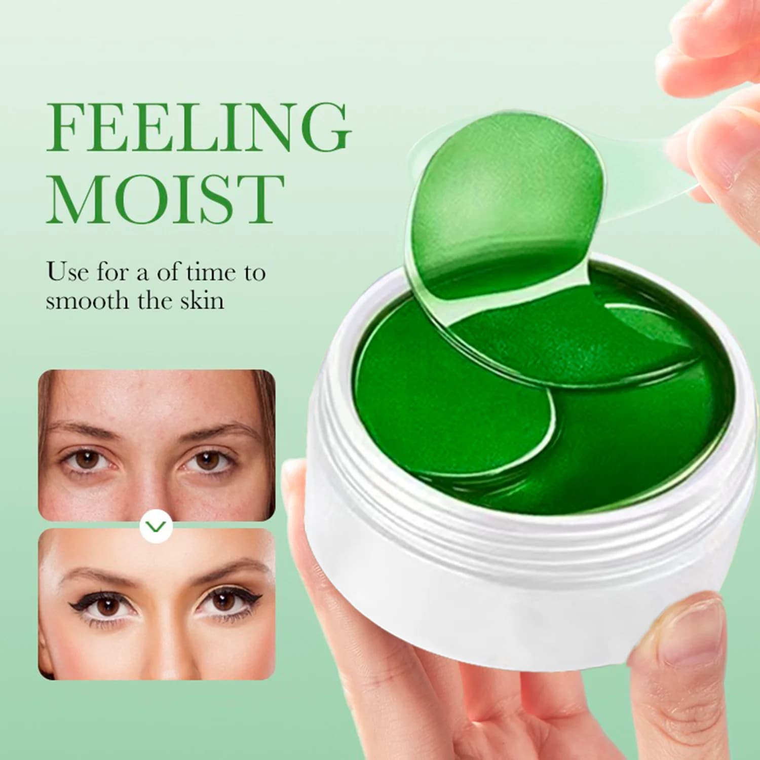Moisturizing Eye Patches for Puffy Eyes Remove Dark Circles Wrinkles Eye Mask 60pcs Anti-Aging Hydrating Collagen Under Eye Pads