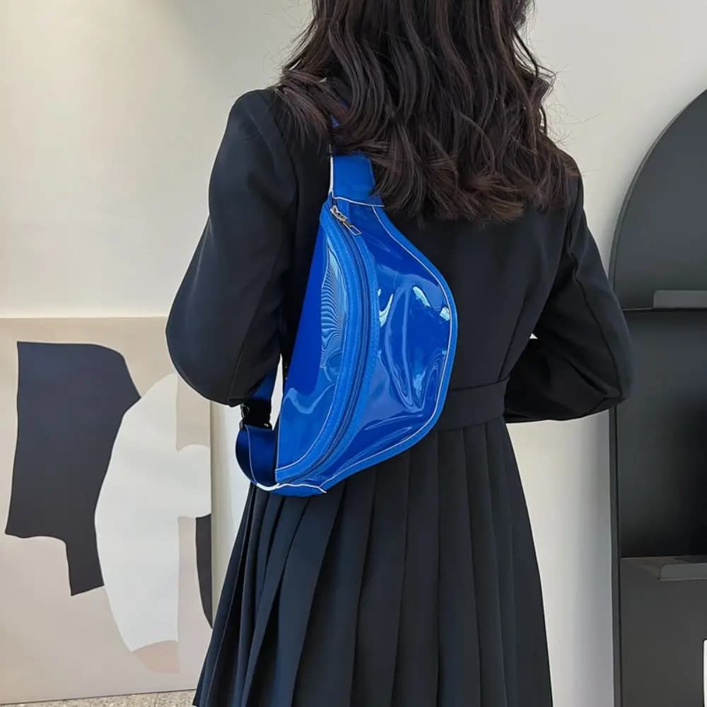 Fashion Waterproof Transparent Waist Bag Chinese Style Shoulder Bag Pvc Chest Bag Phone Bag Handbag Transparent Pack Travel