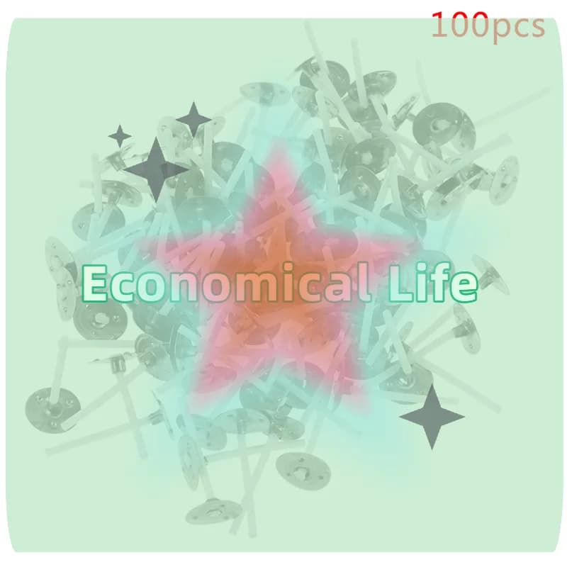 [MOA]100Pcs Candles Mold Wick Tabs Eco-Friendly Candle Sustainer Making pure cotton[MOA]