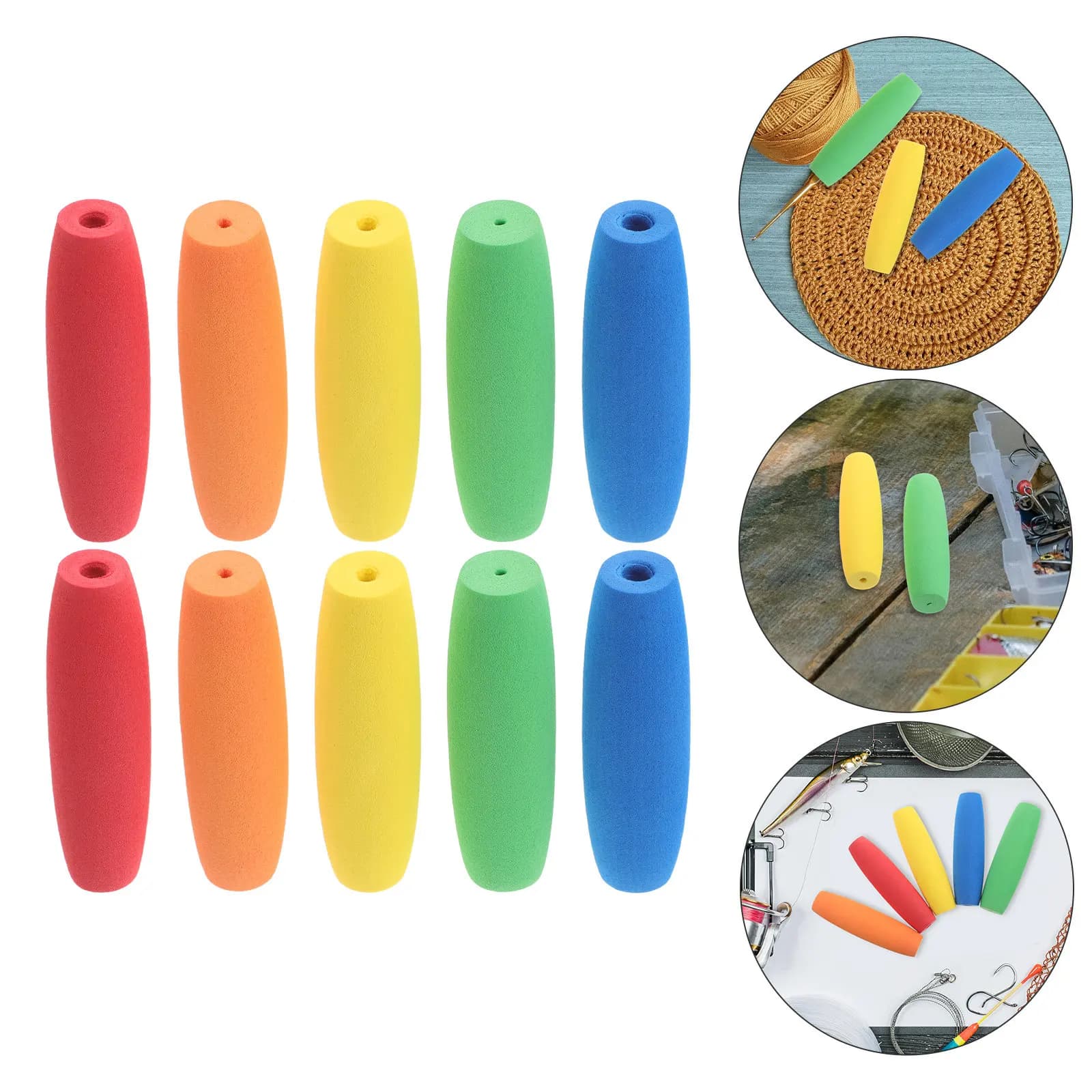 10 Pezzi Copri Uncinetto in EVA Morbidi Antiscivolo Colorati Ergonomici Accessori per Lavori a Maglia