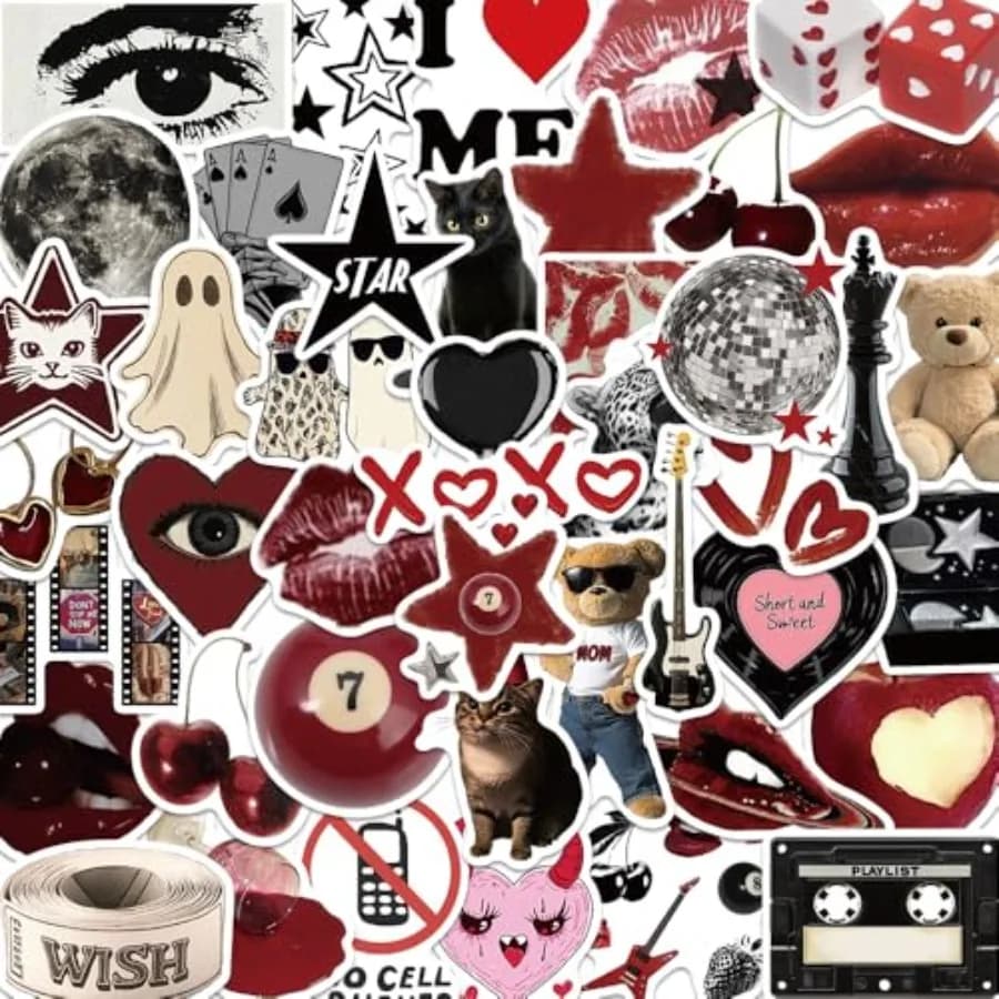 50 PCS Downtown Y2K Stickers, Waterproof Funny Stickers for Water Bottles, Laptop Guitar Skateboard Drum Stand Journaling Decor