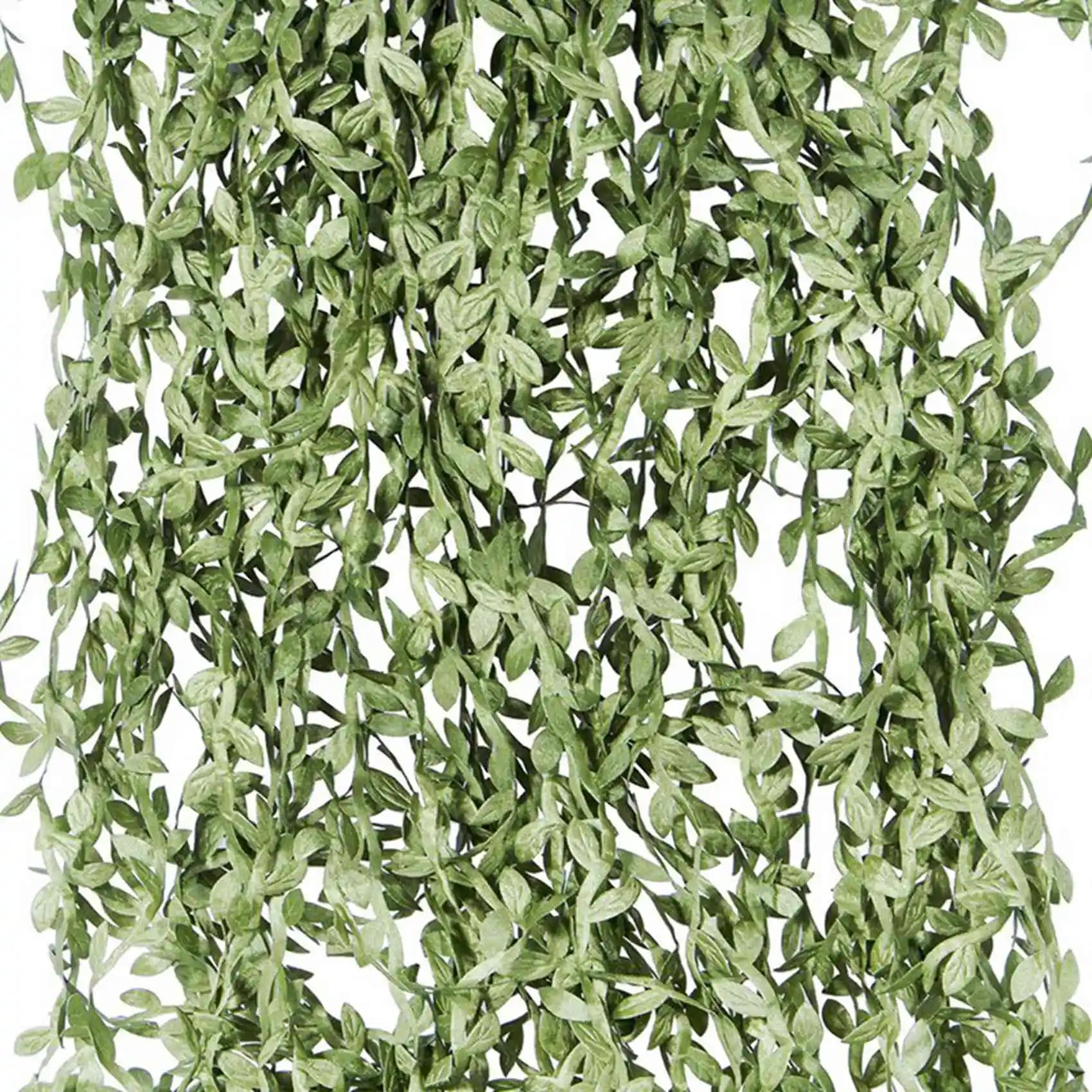 ABFU-2X Artificial Vines 40 M Fake Hanging Plants Silk Ivy Artificial Leaf Garlands Simulation Foliage Rattan Green Leaves