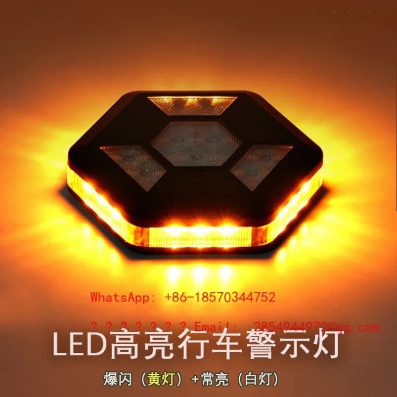 Luce di Segnalazione LED a Forte Magnete, Luce di Sicurezza Notturna per Auto e Moto
