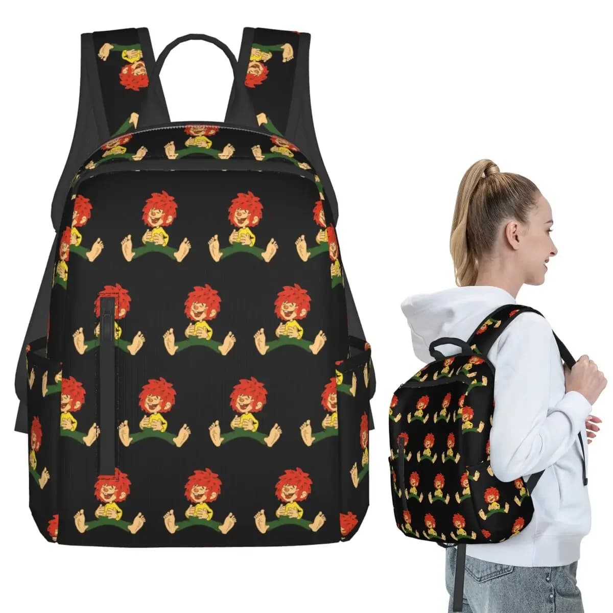 Pumuckl Happy Backpack Student BookBag Children School Bag Laptop Shoulder Bags Boys Girls