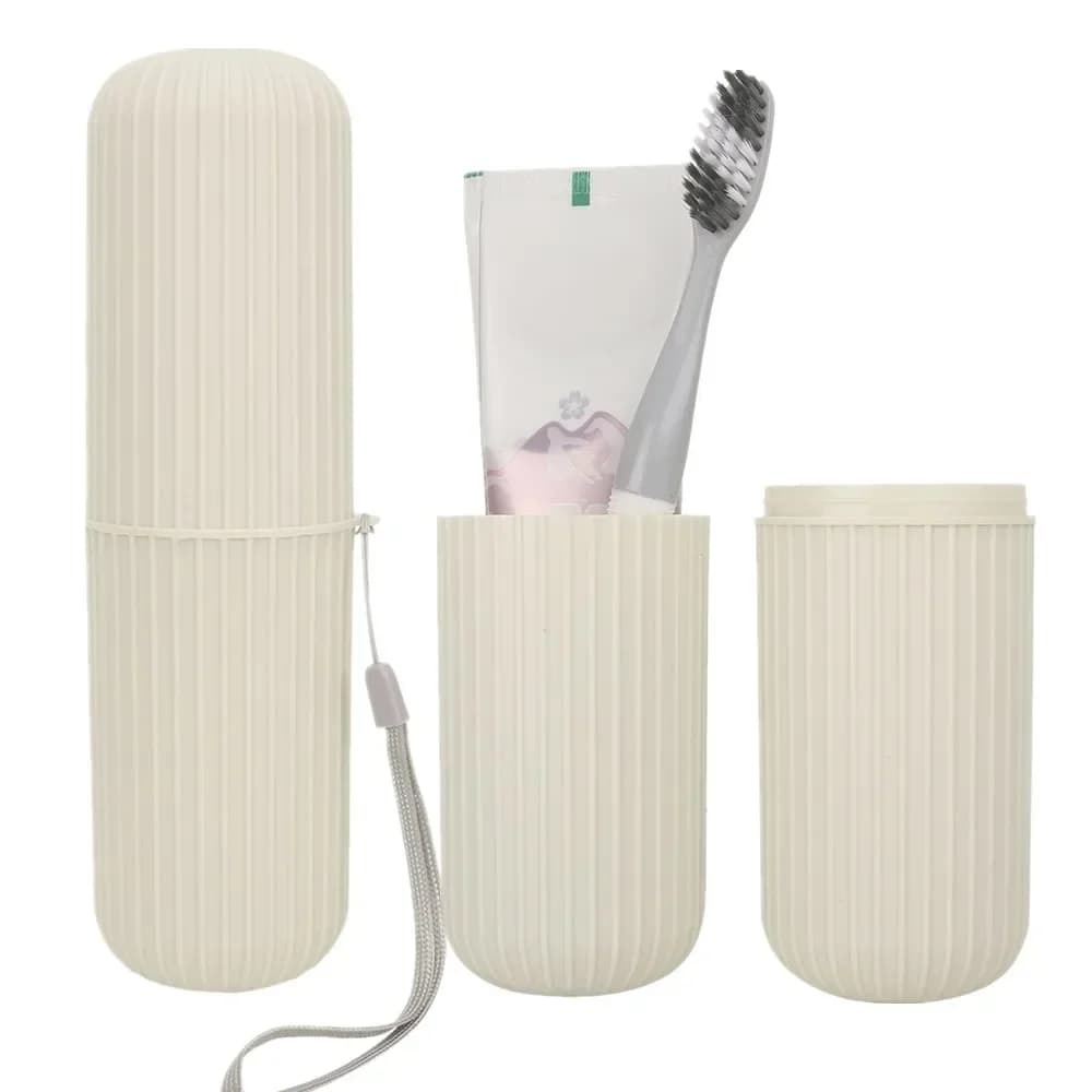 Tazza per spazzolino portatile da viaggio Porta dentifricio da bagno Custodia per scatola Organizzatore Tazza per riporre articoli da toeletta da viaggio