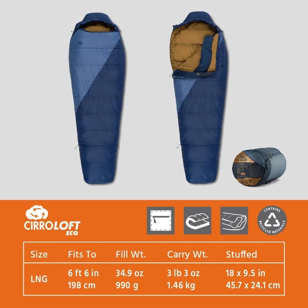 Sleeping bag with shoulder strap Cosmic Synthetic Fill 20 degrees – Compression straps, Bag for items included