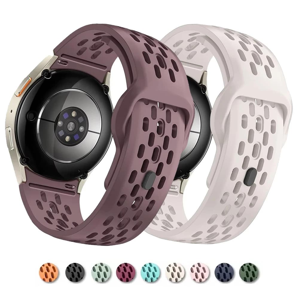 Samsung Galaxy Watch 7 4/5/6/FE/6 classic/5 Pro 44mm 40mm Sport wrist strap Silicone Bracelet Watch7 Band