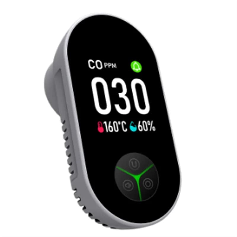 AS95-4-In-1 Allarme gas naturale Plug in Rilevatore di monossido di carbonio Combinazione CO/Gas combustibile/Temp Umidità Spina americana incorporata