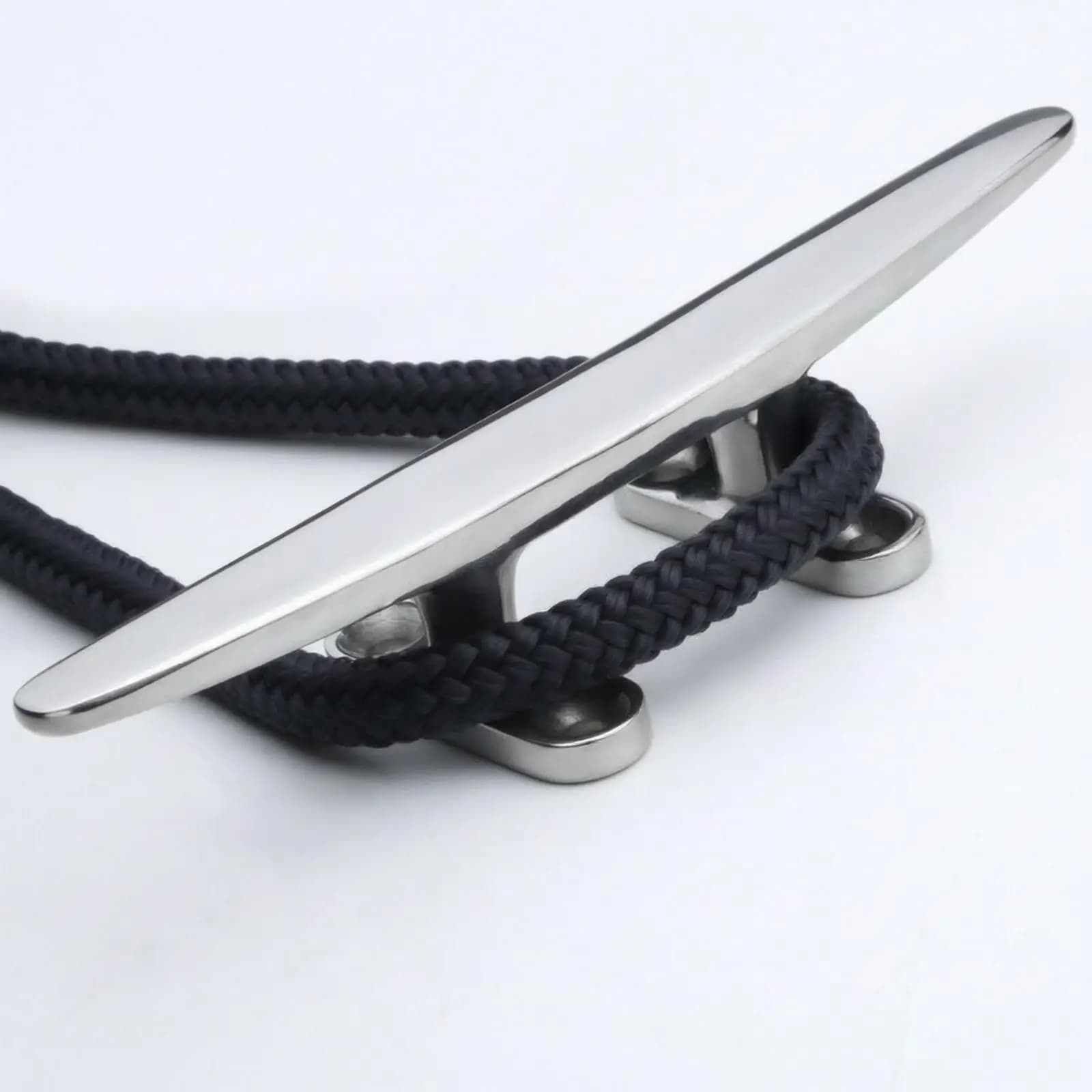 316 Stainless Steel Marine Mooring Bollard Boat Dock Cleat Low Profile Deck Hardware Secure Rope Tie