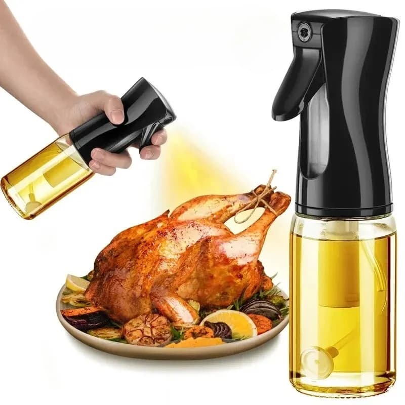 1 Pezzo Spruzzatore Olio da 200 ML per Cucina, Bottiglia Spray per Olio d'Oliva Commestibile, Nebulizzatore per Friggitrice ad Aria