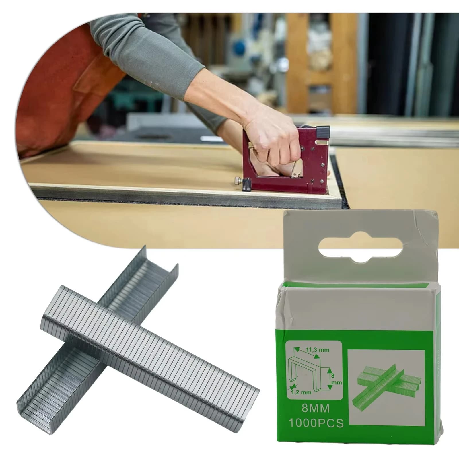 Cucitrice a forma di chiodo da 1000 pezzi per mobili in legno Uso domestico Decorazione d'interni Lavorazione del legno U/porta/a forma di T