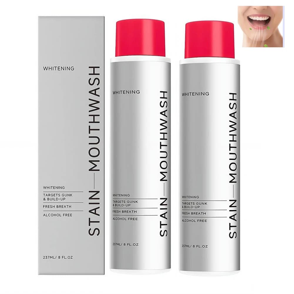 237ml Stain Whitening Mouthwash Removes Odors White Teeth Care Bad Breath Remover Cool Feeling Alcohol-Free Panthenol Mouthwash