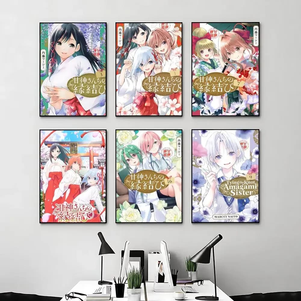 anime san no enmusubi Poster Posters Anime Room Decor Decoration Movie Backpack Wall Interior Music Wall Art
