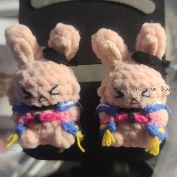 Gioco Arknights Goldenglow Anime Kawaii Coniglio Cosplay Giocattolo Fatto a Mano Mini Bambola all'Uncinetto Ciondolo Ornamento Regalo per i Fan