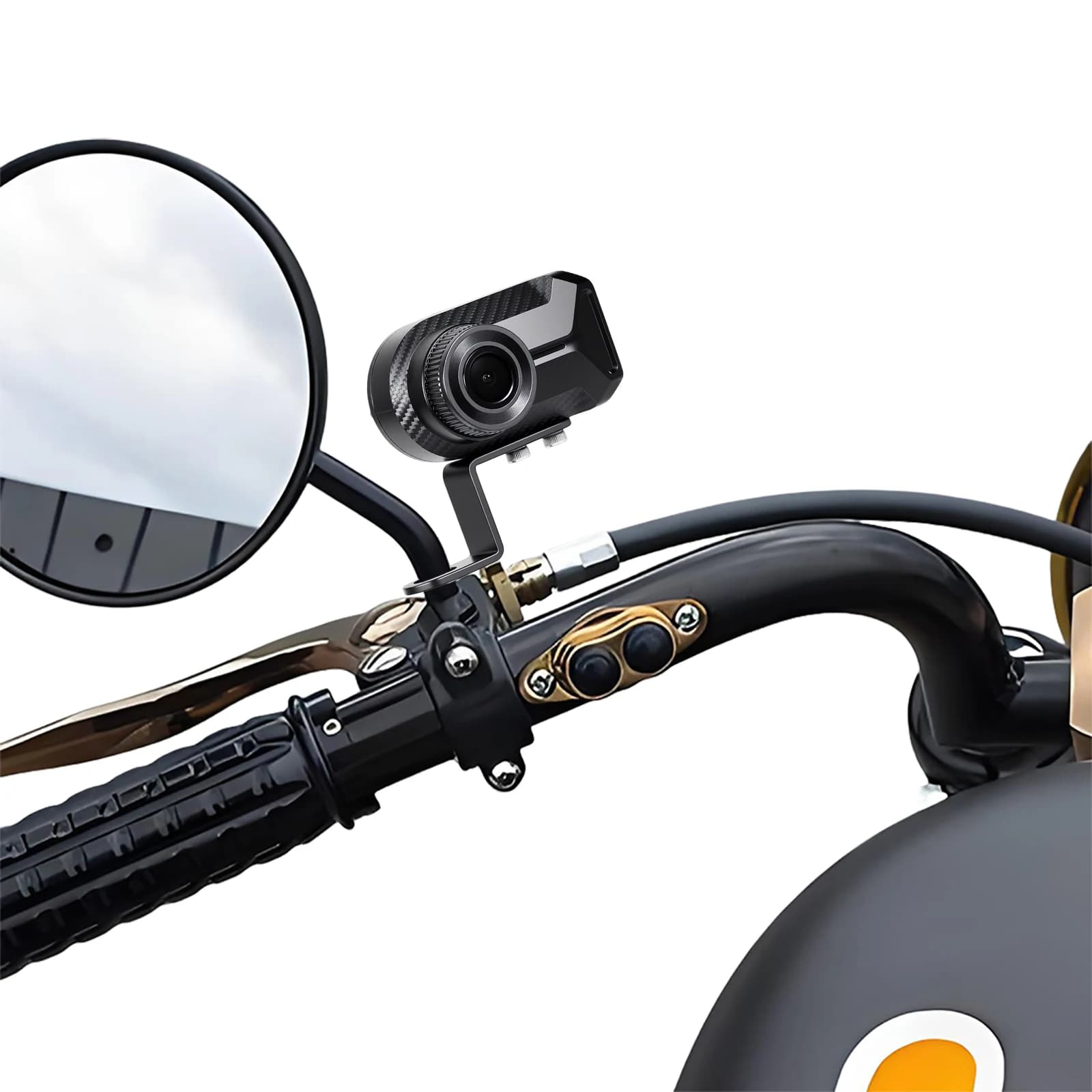2K HD WiFi Motorcycle Camera IP67 Waterproof Motorcycle Dash Cam 130 Degree Wide Angle Motorcycle Driving Dash Cam DVR Camcorder