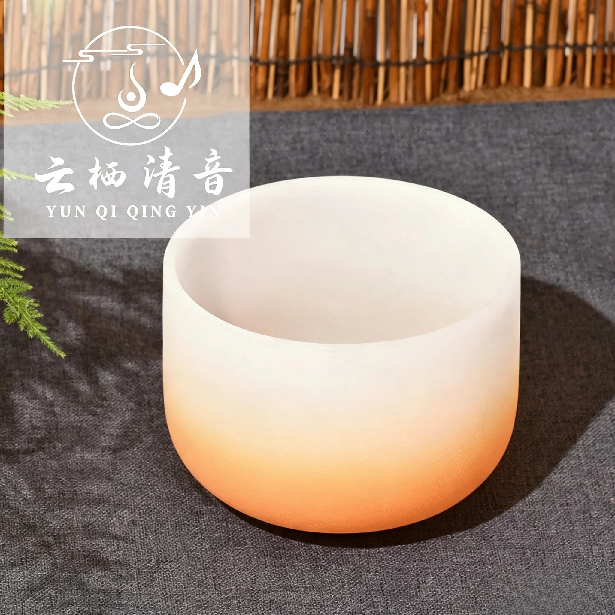 Yunqiqingyin 7A 9F 11D Gradient Frosted Quartz Crystal Singing Bowl 3Pcs Chakra Set Sound Healing With Storage Bag