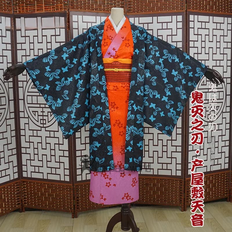 Anime Demon Slayer Ubuyashiki Amane Costume Cosplay da donna Fantasia Kimono Vestiti Uniforme da festa di carnevale di Halloween