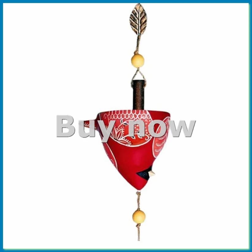Bird Song Bell Garden Decoration,Hanging Rustic Wind Chime, Pendant Metal Tube Bell Door Bell Pendant, Festival Gift A-ABHG