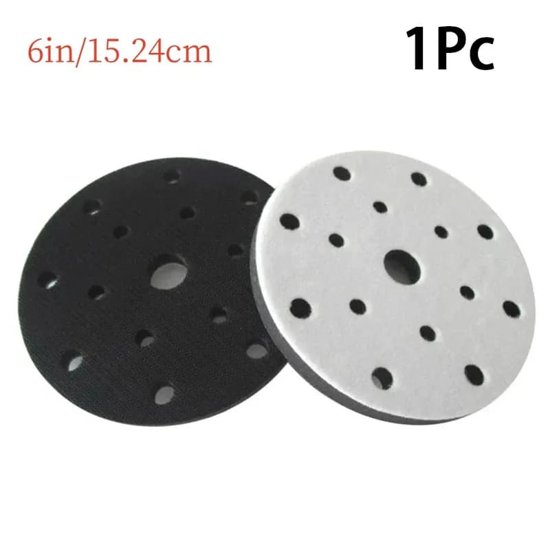 6 Inch 150mm 15 Holes Soft Sponge Interface Pad Sanding Pads Backing Hook & Loop Sanding Discs For Polisher