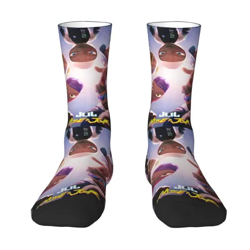 JUL Unisex Custom Socks, Kawai Socks with Patterns of French Rapper, for All Seasons