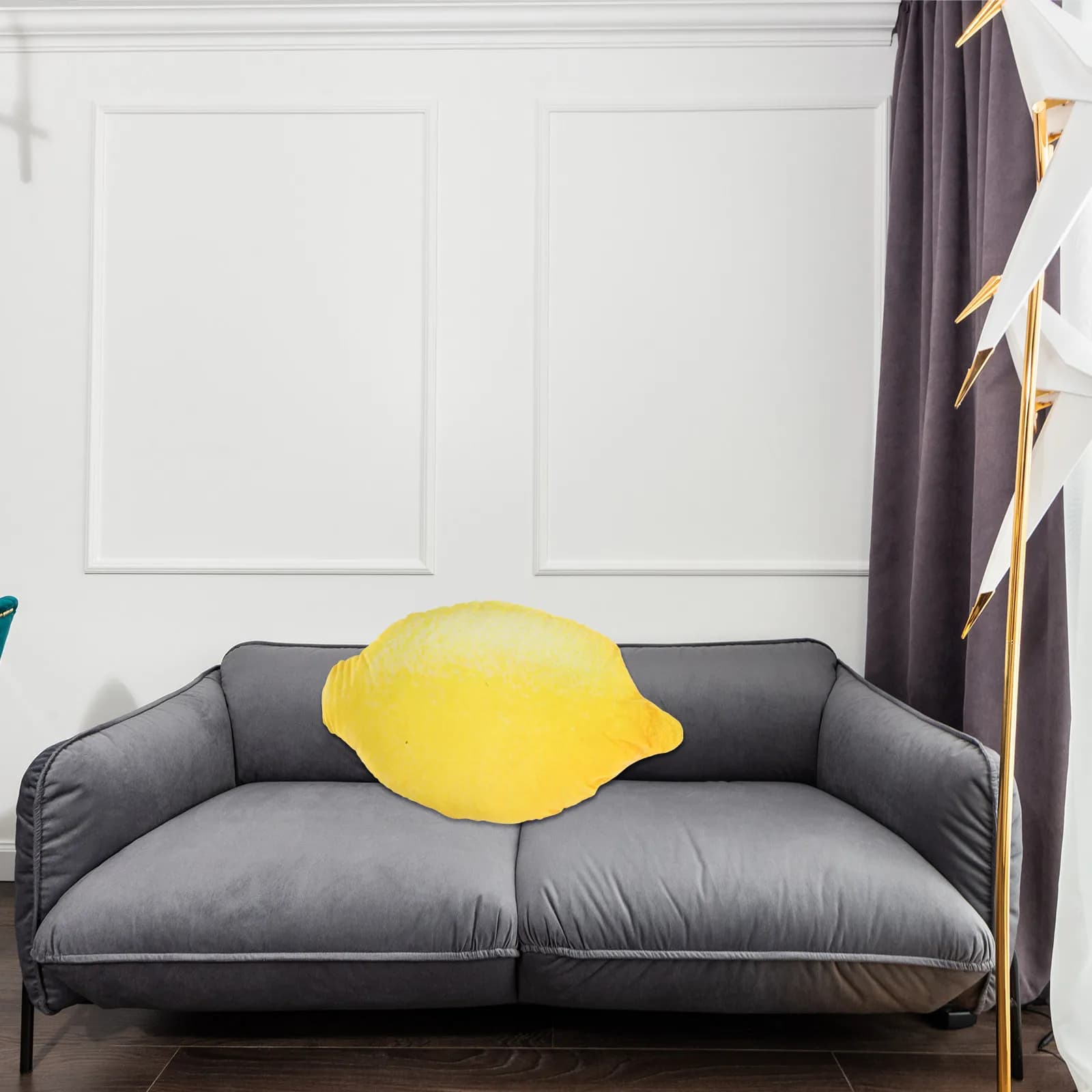 Shaped Soft Cushion Bright Yellow Decorative Pillow for Couch Bed Chair Home Travel Floor Seat Cushion Unique Fruit Throw