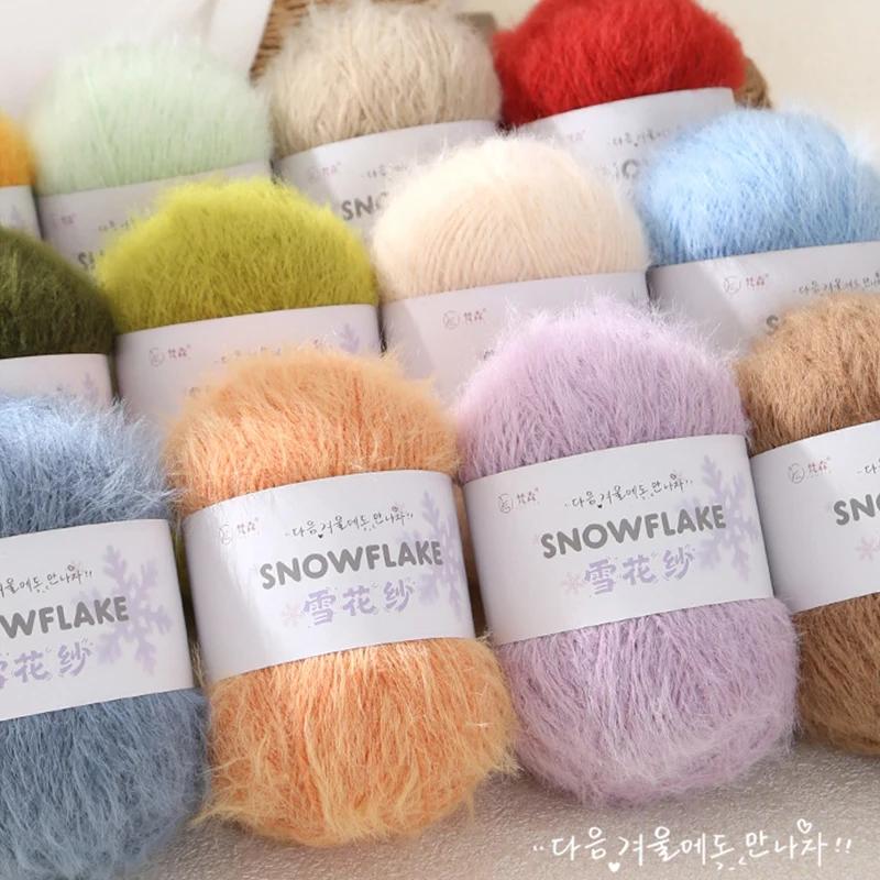 Filato di Lana a Fiocco di Neve da 100g per Tessitura, Filato Vellutato a Fiocco di Neve per Uncinetto, Lavorazione a Maglia a Mano, Cappello, Maglione, Sciarpa, Coperta, Filo a Fiocco di Neve