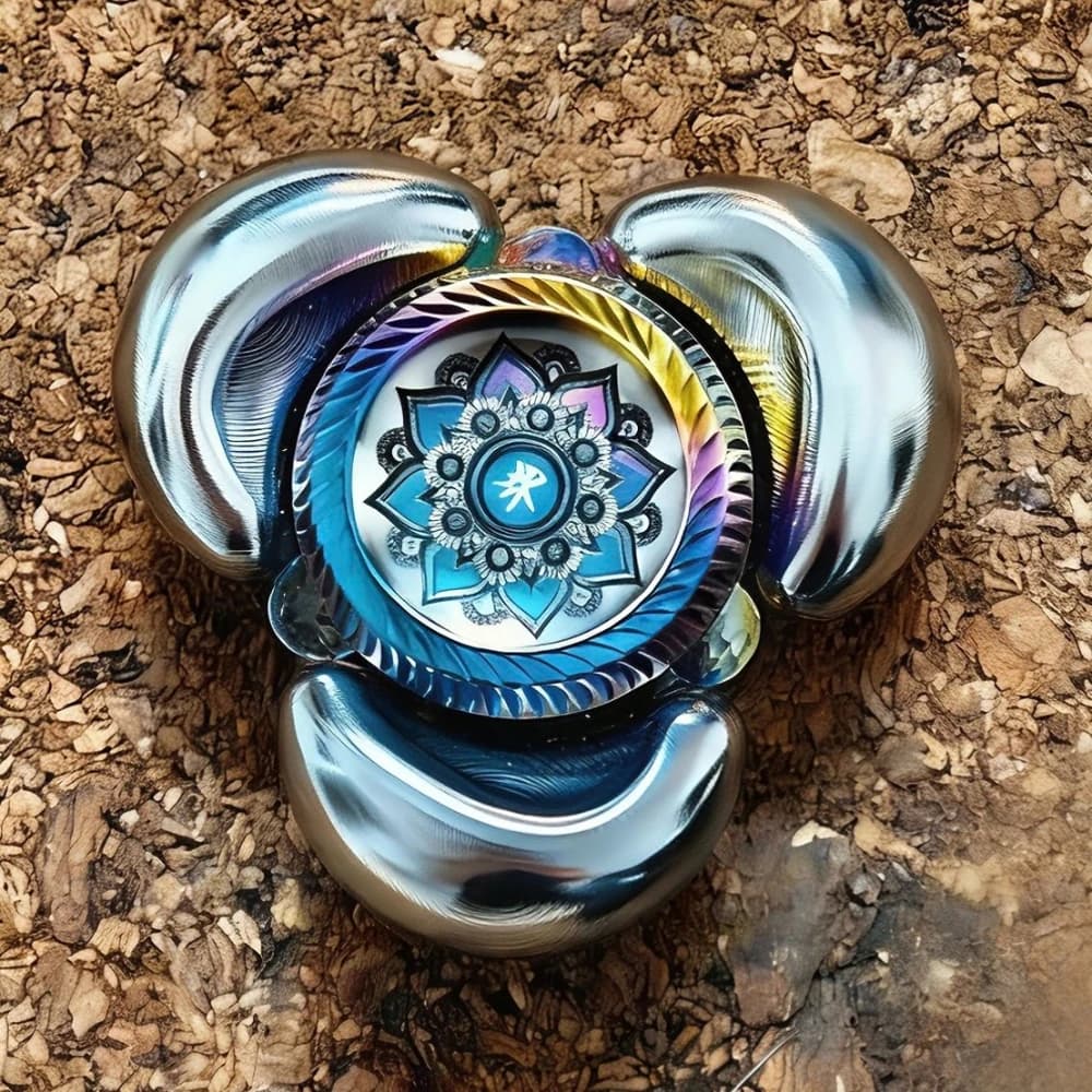 Spinner Antistress EDC Universe in Acciaio Inox con Finitura a Macchina, Giocattoli Antistress per Adulti, Gadget per Alleviare l'Ansia