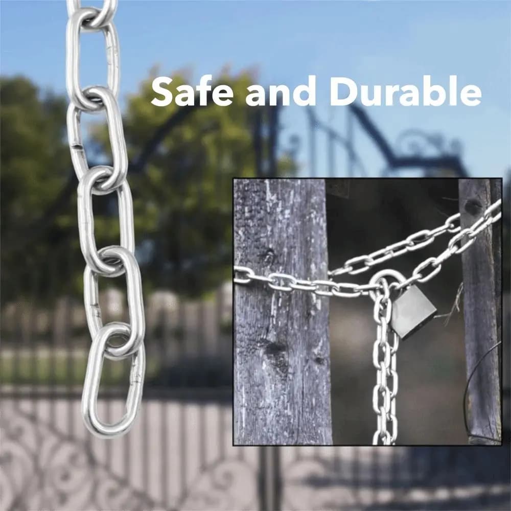 30 Inch Stainless Steel Boxing Bag Chain with 2 Mosquitoes Sand Sack Chain Silver Heavy Duty Chain Hammock Chair