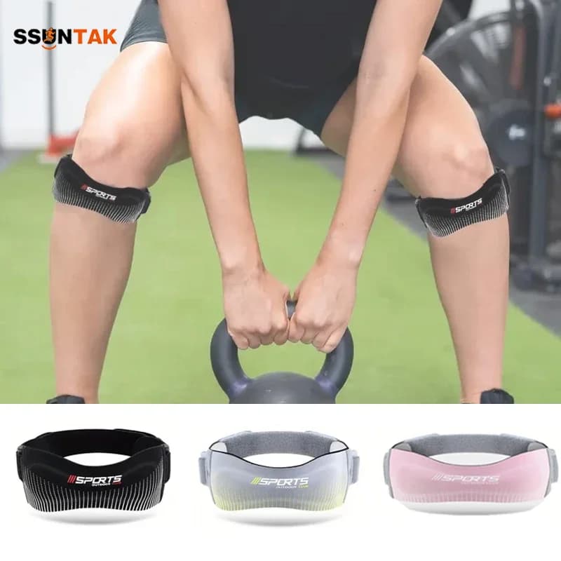 SSUNTAK Fascia Regolabile per Ginocchio con Supporto Rotulare per Alleviare il Dolore, Ideale per Basket, Escursionismo, Corsa, Tennis, Dolori Articolari e Lesioni, per Uomini e Donne