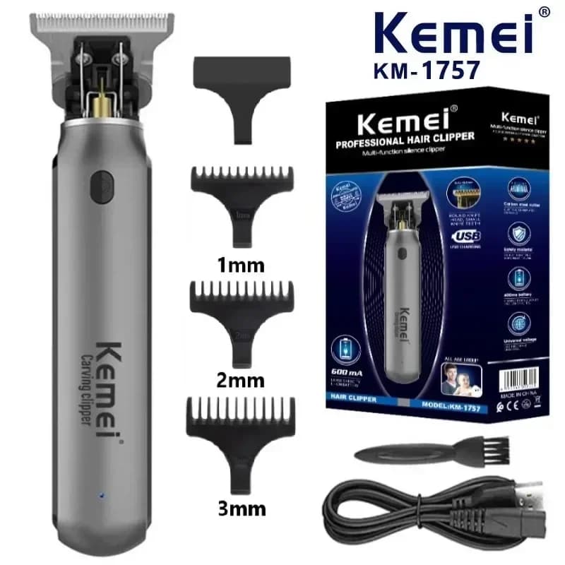 KEMEI Tagliacapelli Elettrico T9 Macchina per tagliare i capelli da uomo Tagliacapelli professionale Barba Ricaricabile Testa di olio Trimer KM-1757